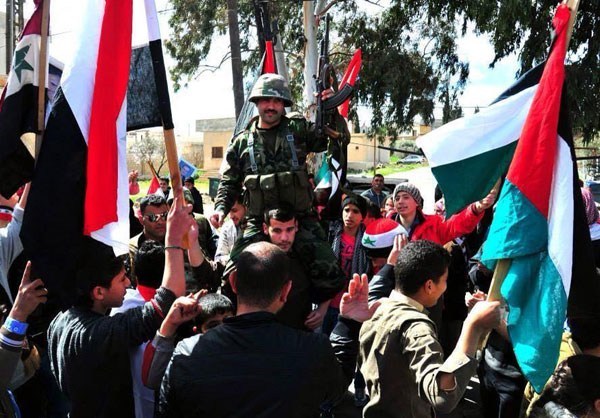 Photo of Photo- Rallies in Support of Syrian Army in Deir Ali in Southern Syria