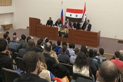 Photo of Syrian students in Russia reiterate support to their homeland