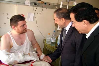 Photo of Interior Minister meets a number of injured soldiers in Lattakia