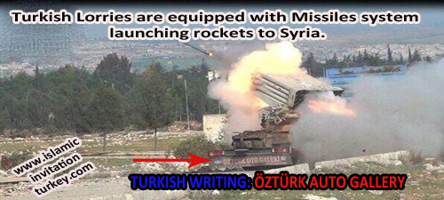 Photo of Evidence shows Turkish Lorries equppied with missiles launching rockets to Syria