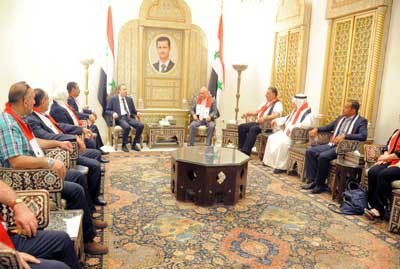 Photo of Syrian Parliament Speaker meets delegation of Syrian community members in Kuwait