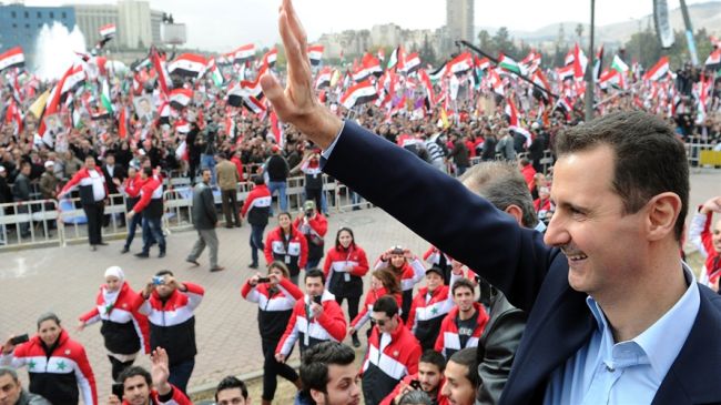 Photo of Bashar al-Assad announced as the winner of the Syrian presidential election