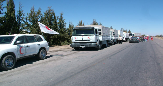 Photo of Medical aid delivered to Daraa, aid convoy sent to Aleppo countryside