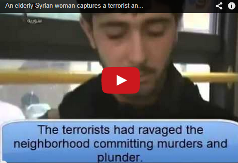 Photo of Video: An elderly Syrian woman captures a terrorist and confronts him. With subtitles.