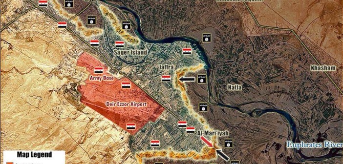 Photo of Battle Map of Deir Ezzor; Syrian General Affirms the Military Airport is Safe