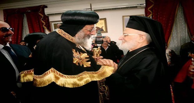Photo of Patriarch Laham prays for peace and security in Syria on Christmas Eve