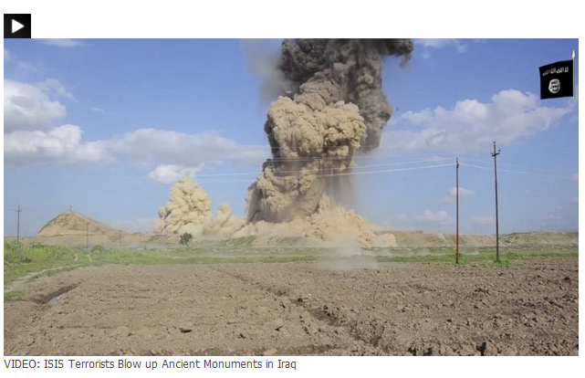 Photo of VIDEO|ISIS Terrorists Blow up Ancient Monuments in Iraq