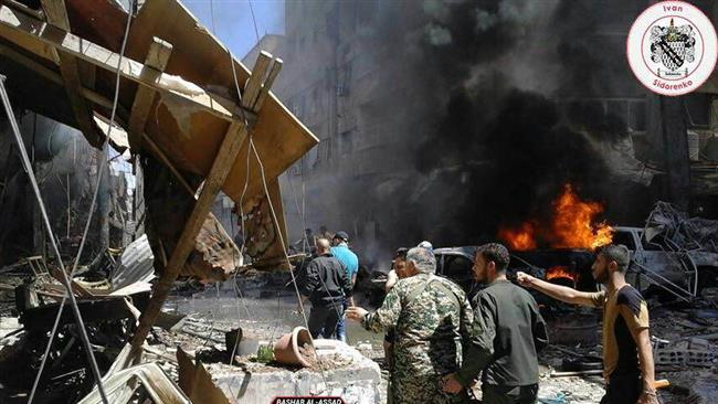 Photo of Twin bombing near Shia shrine kills at least 20 in Damascus
