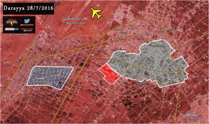 Photo of Field Report: Syrian Army tightens the noose around terrorists in Darayya- Map Update