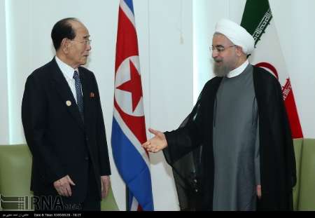 Photo of Rouhani in meeting with senior North Korean official