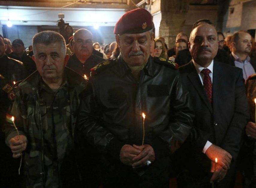 Photo of Iraqi Christians Mark Christmas Eve in Town Recaptured from ISIL Terrorists