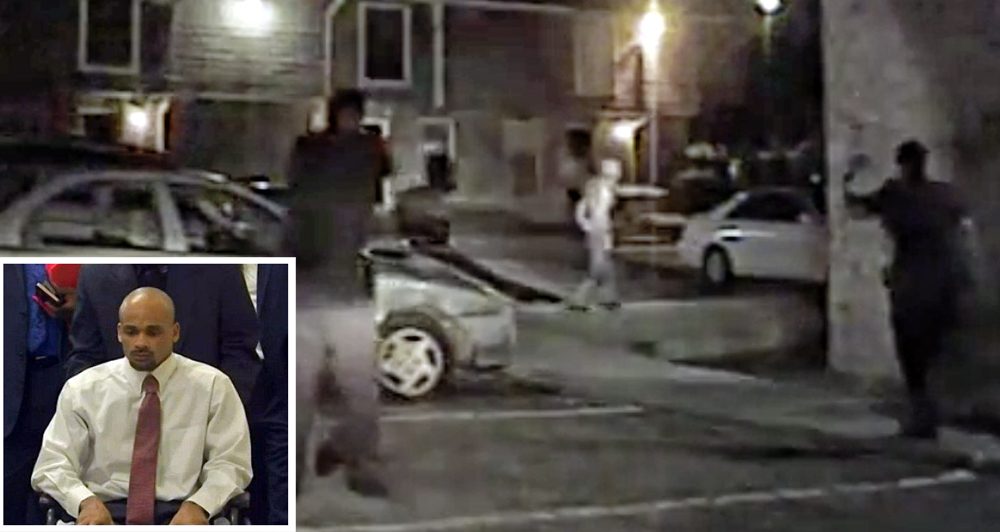 Photo of US officer shoots black man in back