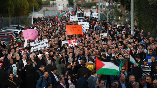 Photo of Palestinians rally in Israel against home demolitions