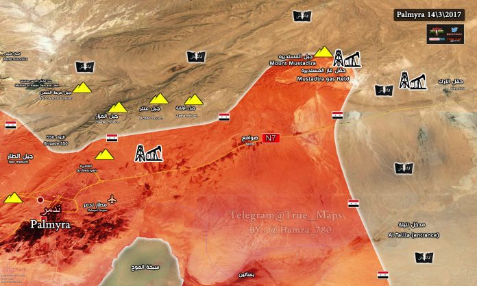 Photo of Latest battlefield map of Palmyra offensive