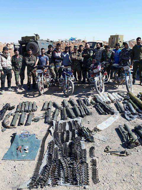 Photo of Syrian Army ambushes ISIL weapons transport, contents seized