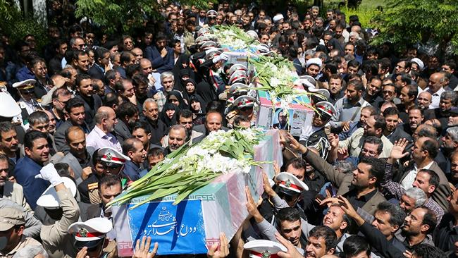 Photo of Iran holds funeral for terror victims