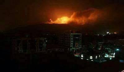 Photo of PHOTOS: Zionist Saudi forces raid Yemen’s capital Sana’a with heavy airstrikes
