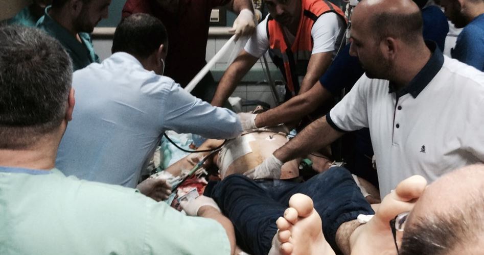Photo of Palestinian youth critically injured in zionist Israeli shooting