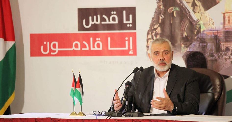 Photo of Haneyya delivers first speech as Hamas’s leader