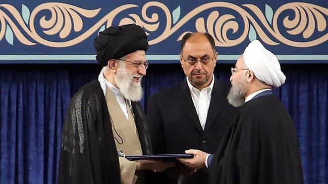Photo of Leader of Islamic Ummah Sayyed Imam Ali Khamenei endorses Rouhani as Iran president