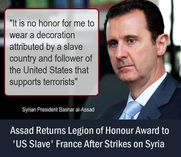 Photo of #Assad “The time of colonialism and enslaving people is over and the Syrians who stood by the Syrian army in fighting terrorism for seven years will not be terrorized by reckless and childish policies”