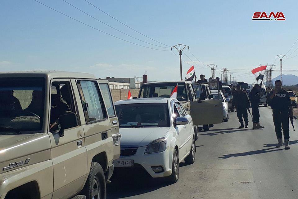 Photo of #Eastern_Qalamoun The entry of units from the internal security forces to #Jayrud town