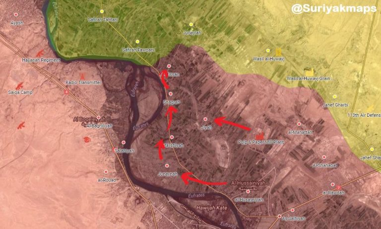 Photo of Map-Syrian Army advance against US-backed terrorists in Deir Ezzor