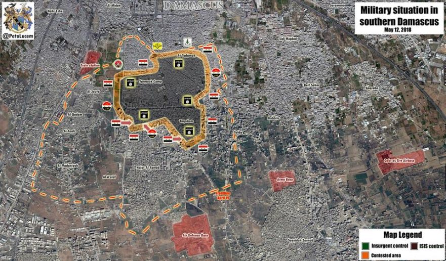 Photo of South Damascus Map Update: Syrian Army makes fresh advance in ISIS enclave
