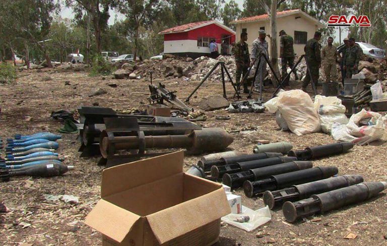 Photo of Syrian Army discovers weapon caches in liberated north Homs
