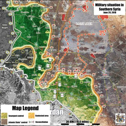 Photo of Syrian Army in firm control of most of east Daraa: Map