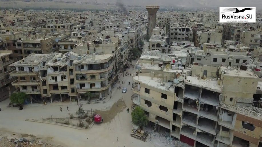 Photo of Drone Footage: Syrian government rehabilitates liberated Harasta city