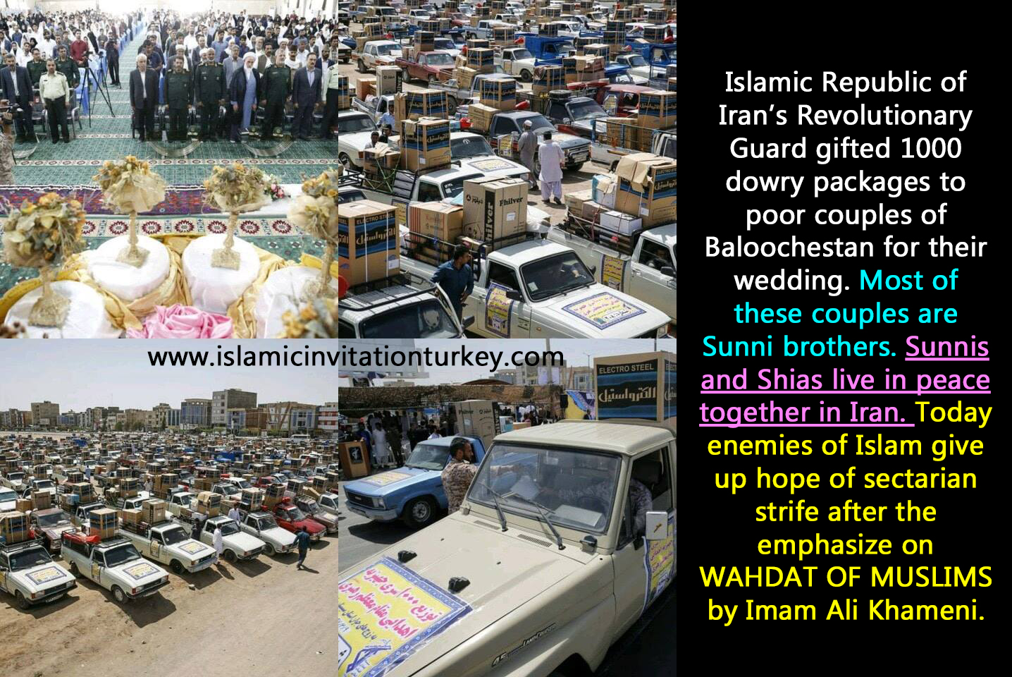 Photo of IRGC gifted 1000 dowry packages to Sunni couples for their wedding