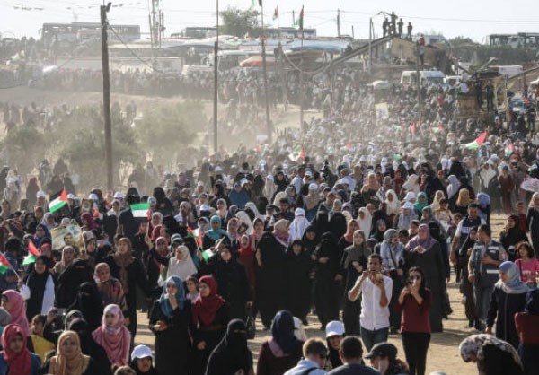 Photo of +130 Women Wounded by Israeli Soldiers in Gaza Rally