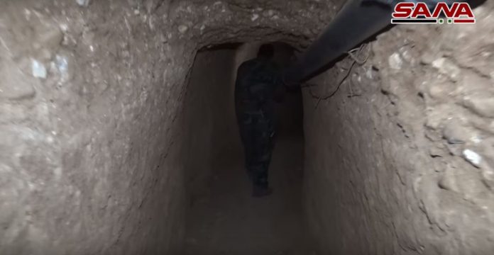 Photo of Syrian Army uncovers massive tunnel in west Damascus